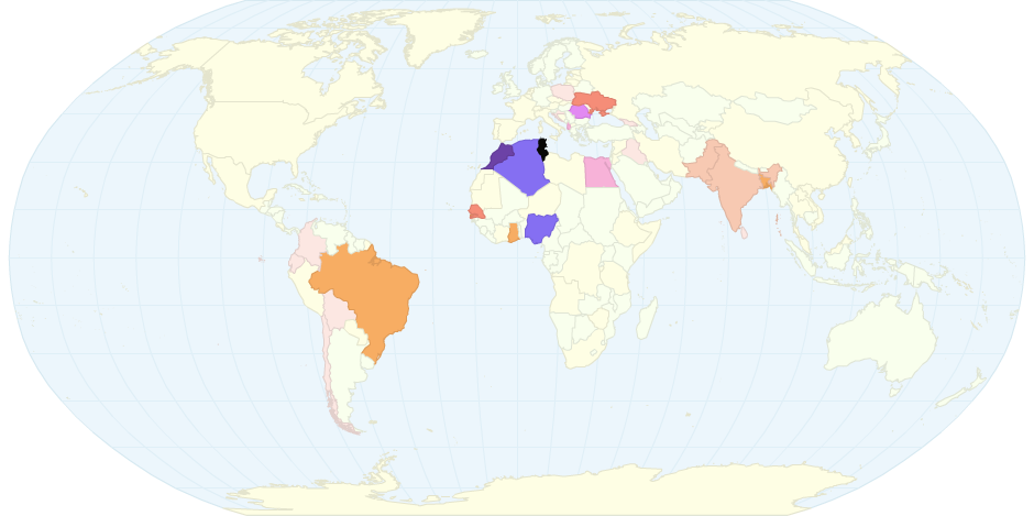 Origine degli immigrati in Italia nel 2009