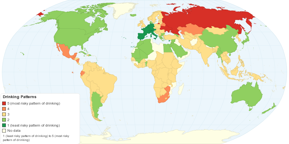 Worldwide Alcohol Drinking Patterns