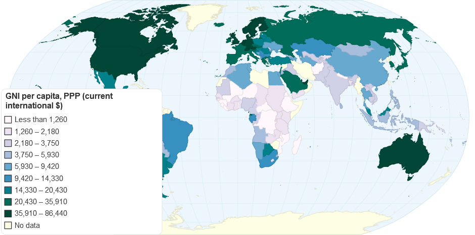 GNI Per Capita PPP Current International