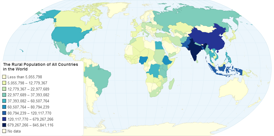 Rural Population of All Countries by Samuel Chai 12D