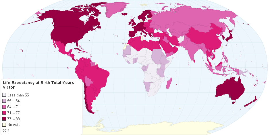 Life Expectancy at Birth Total Years Victor