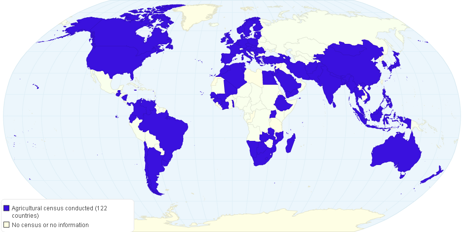 Countries Conducting Agricultural Census During WCA 2000 Round (1996-2005)