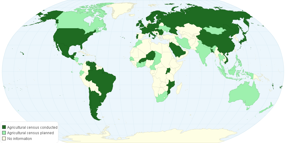 Countries conducting agricultural census during WCA 2010 round (2006-2015)