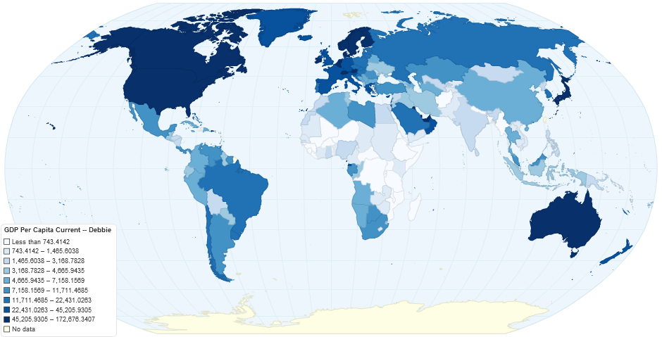 GDP Per Capita Current -- Debbie