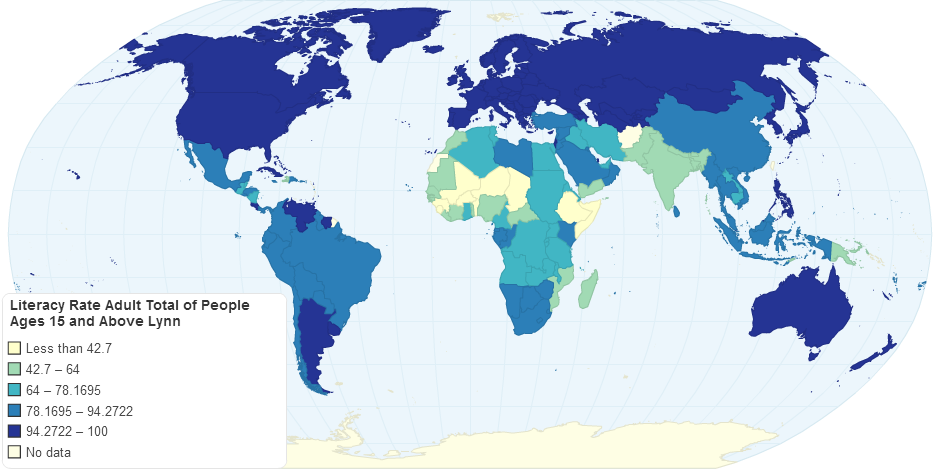 Literacy Rate Adult Total of People Ages 15 and Above -------Lynn  12F