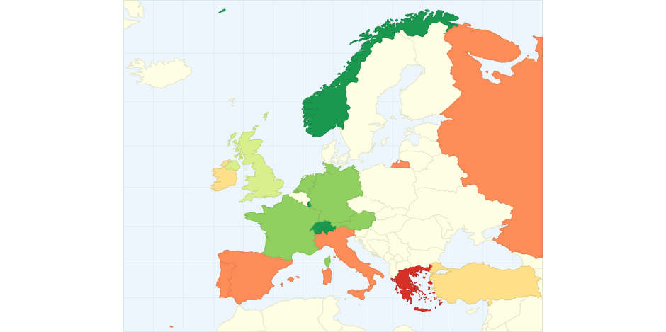 Panorama des meilleurs Fonds d'investissements par pays - Europe