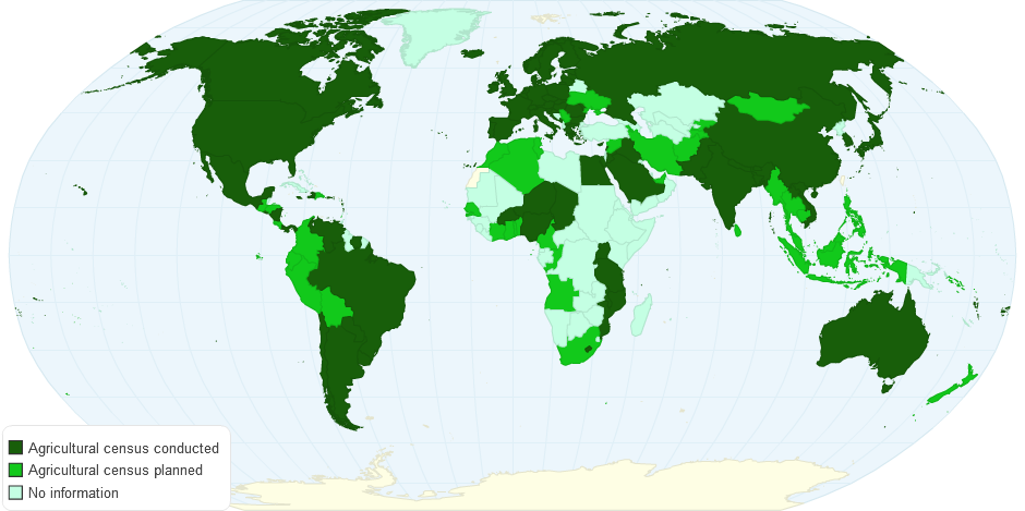 Countries conducting agricultural census during WCA 2010 round (2006 -2015)