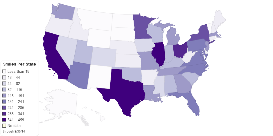 Smiles Per State