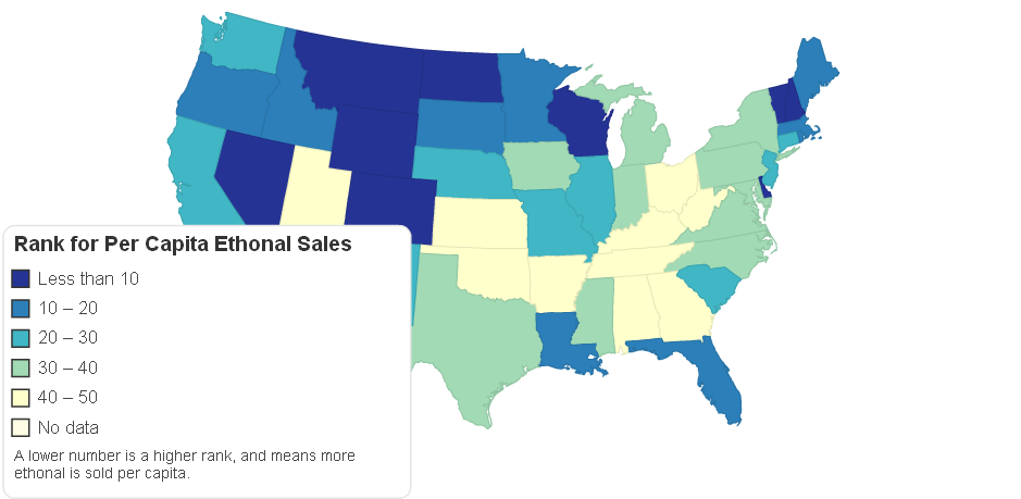 Per Capita Ethonal Sales