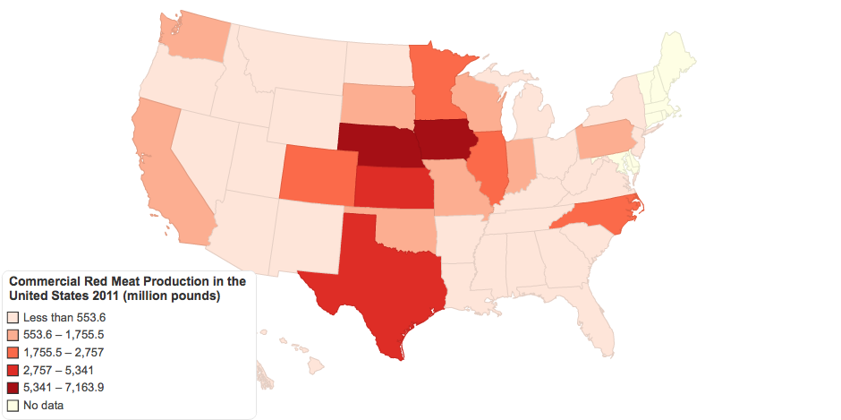 Commercial Red Meat Production in the United States 2011