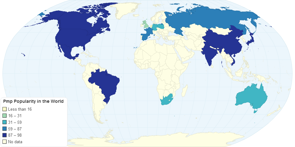 PMP Popularity in the World