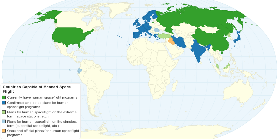 Countries Capable of Manned Space Flight