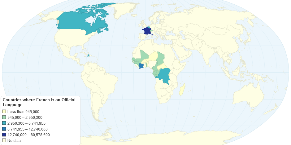 Countries where French is an Official Language