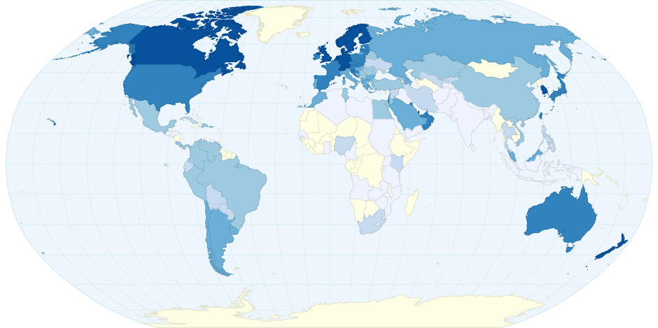 Internet Use by Country #2