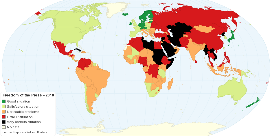 freedom of press map