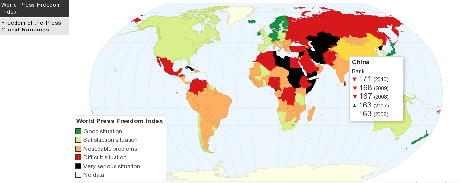 freedom of press map