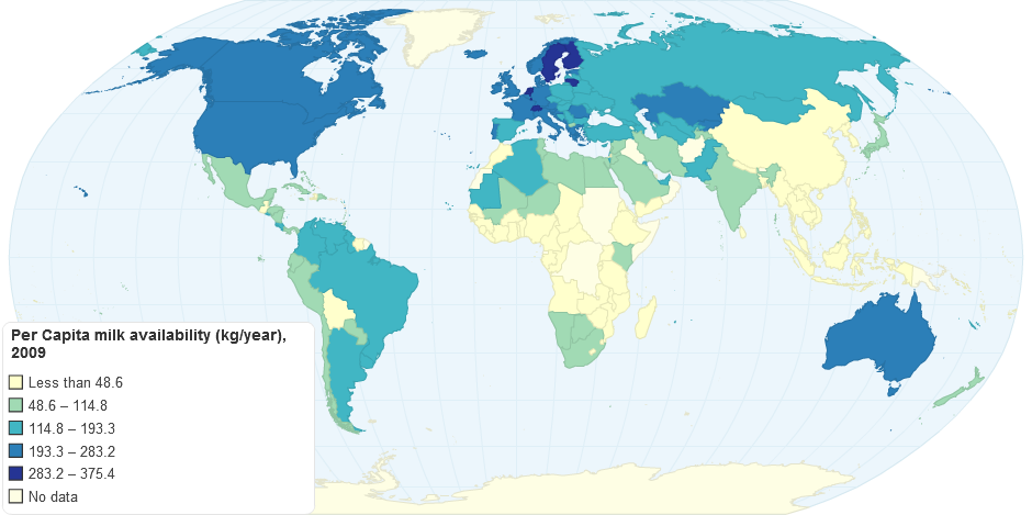 Milk Available for Consumption 2009
