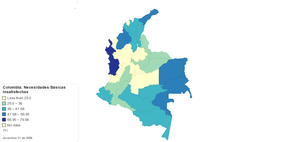 Colombia: Necesidades Básicas Insatisfechas - NBI