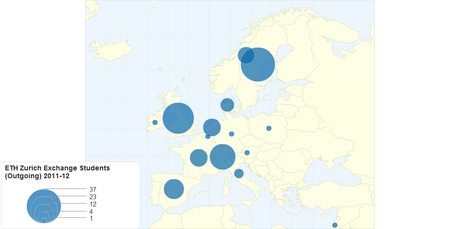 ETH Zurich Exchange Students (Outgoing) 2011/12 - Europe