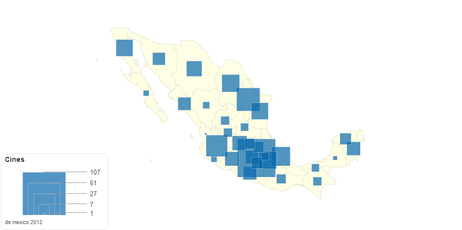 Cines en México al año 2012