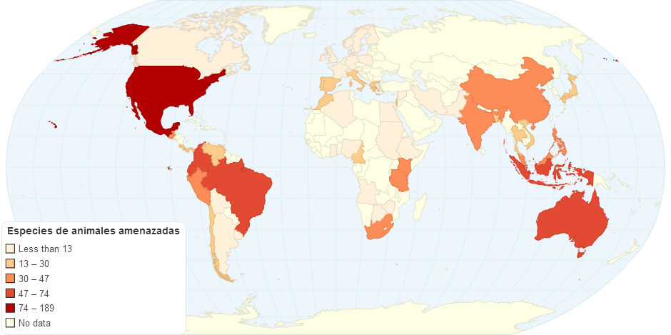 Especies de animales amenazadas (extincion),  2006