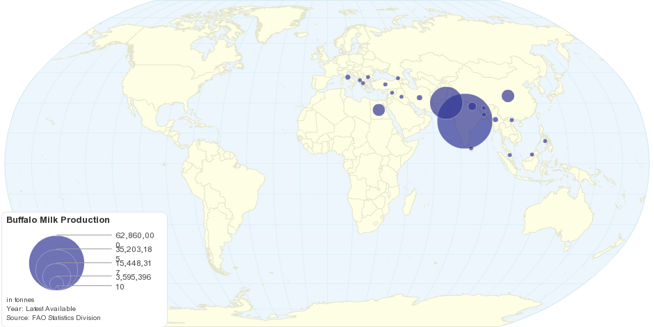 Current Worldwide Buffalo Milk Production