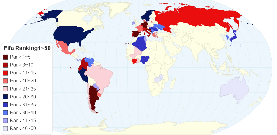 Fifa Ranking1~50