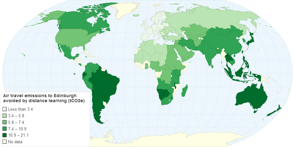 Carbon Emission by Air Travel to Edinburgh