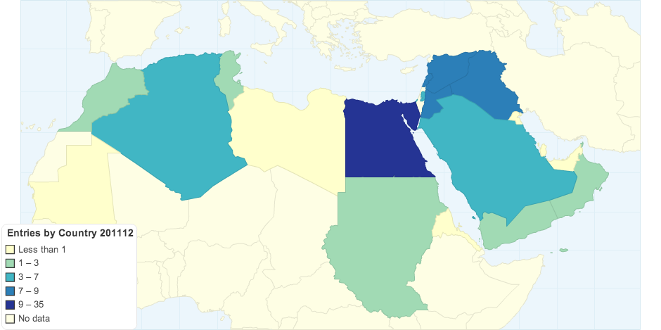 Entries by Country 2011/12