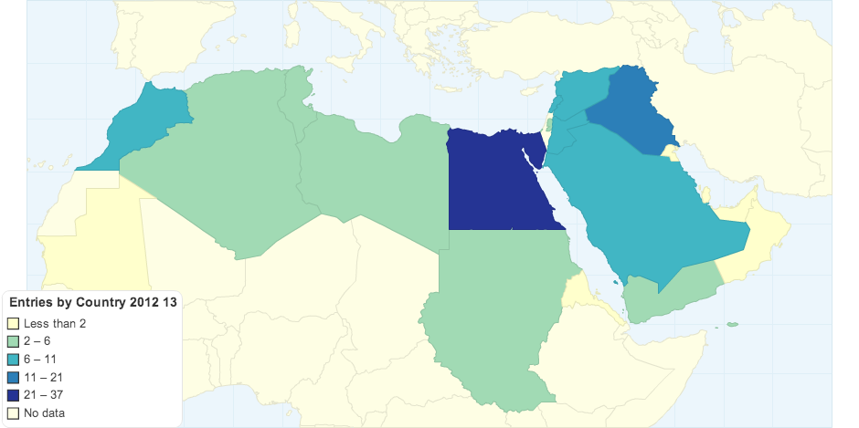 Entries by Country 2012 13