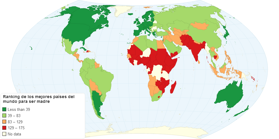 Ranking de los mejores países del mundo para ser madre