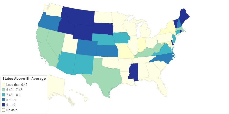 States Above Sh Average