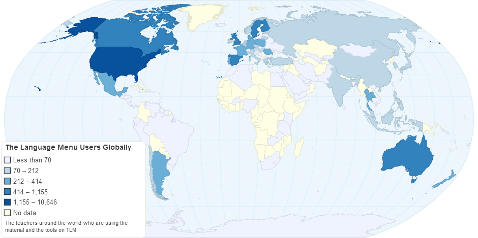 The Language Menu Users Globally