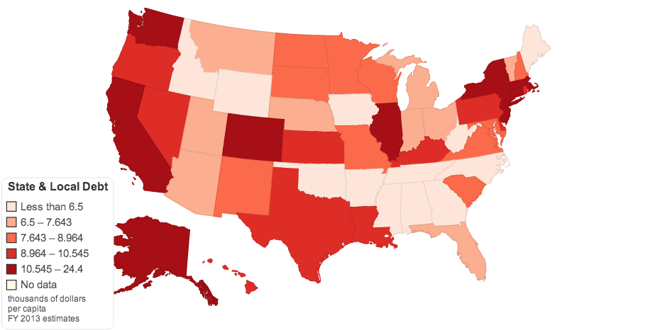 Per Capita State & Local Debt