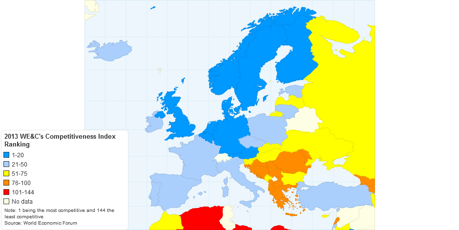 2013 GCI Ranking Europe