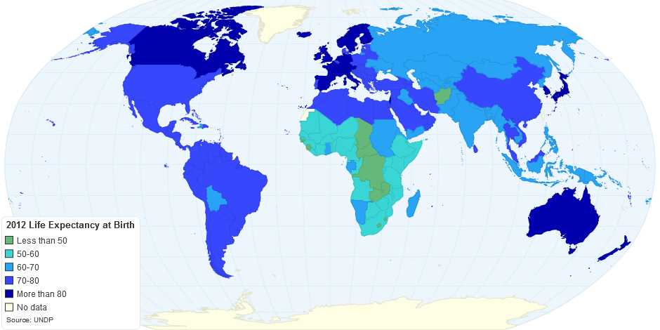 2012 Life Expectancy