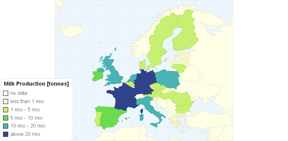 Milk Production in EU 2011 [tonnes]