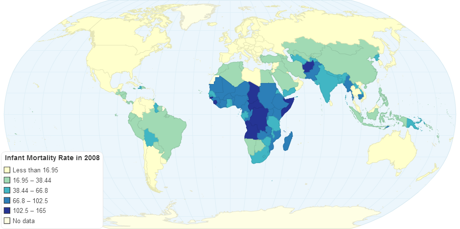 Infant Mortality Rate in 2008