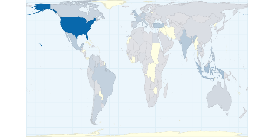 Number of Facebook Users by Country