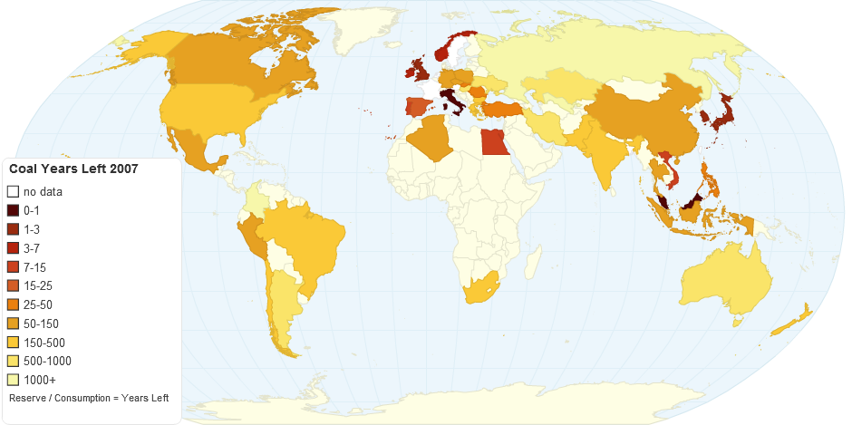 Coal Years Left 2007