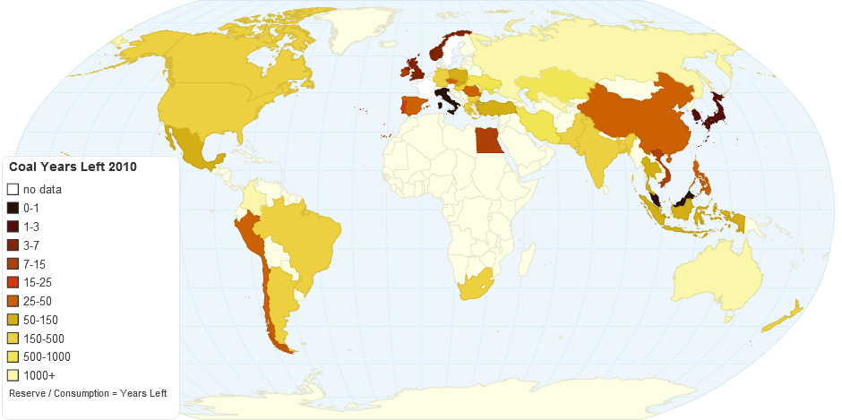 Coal Years Left 2010