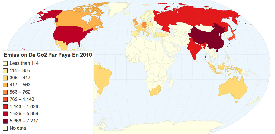 Emission De Co2 Par Pays En 2010