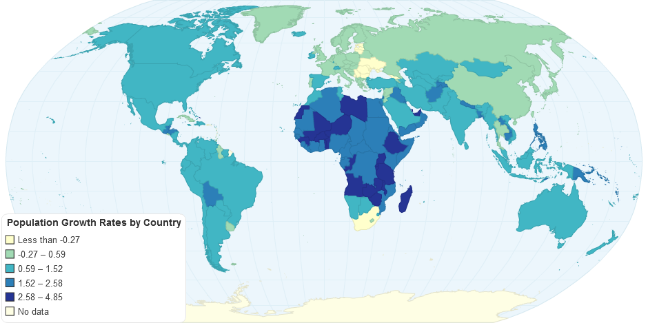 Population Growth Rates by Country