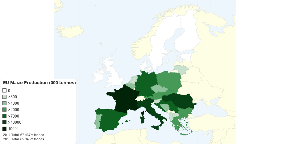 EU Maize Production (000 tonnes)