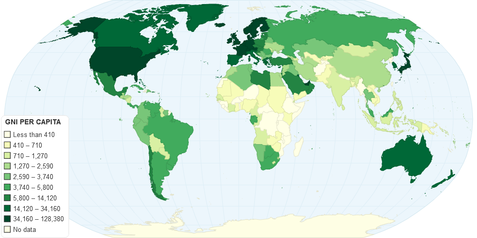 Gni Per Capita Atlas Method 2005