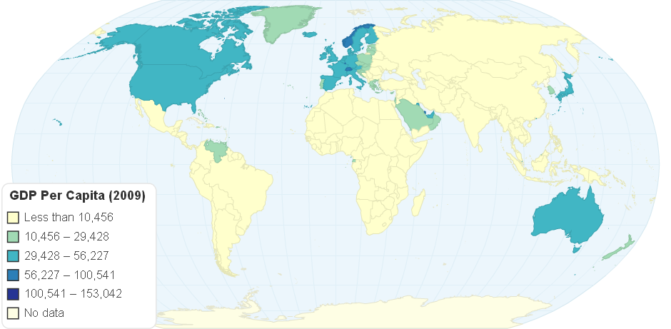 Gdp Per Capita Current Us for the Year 2009