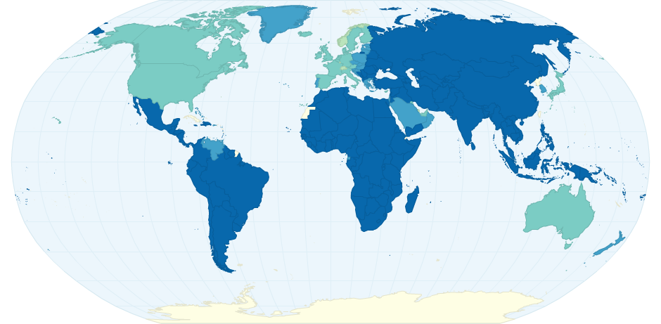 GDP Per Capita (Current US$) for the Year 2009