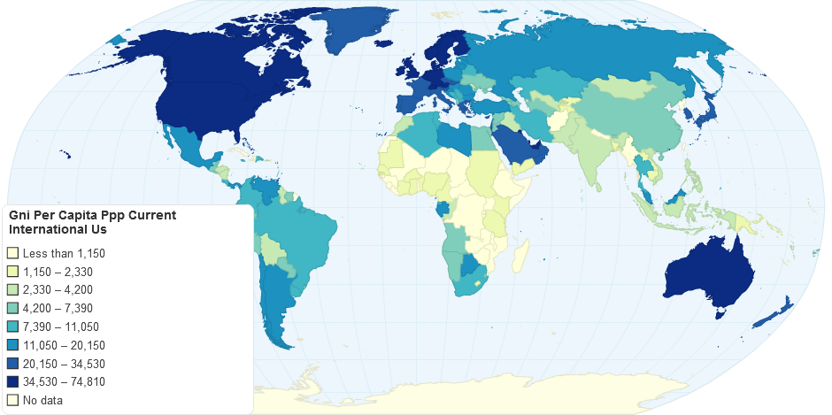 Gni Per Capita Ppp Current International Us