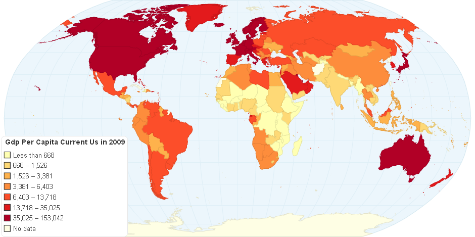 GDP Per Capita (Current US$) in 2009