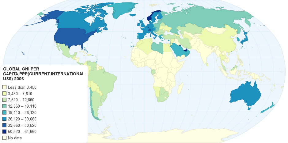 GLOBAL GNI PER CAPITA,PPP(CURRENT INTERNATIONAL US$) 2006